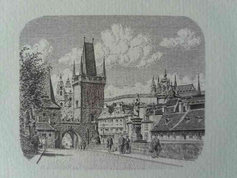 Praha (Max Švabinský, Jindra Schmidt) - grafický list  - foto 2