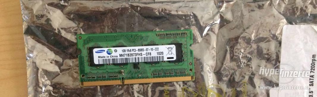 So-Dimm RAM DDR3 do notebooku - Micron 2GB a Samsung 1GB - foto 2