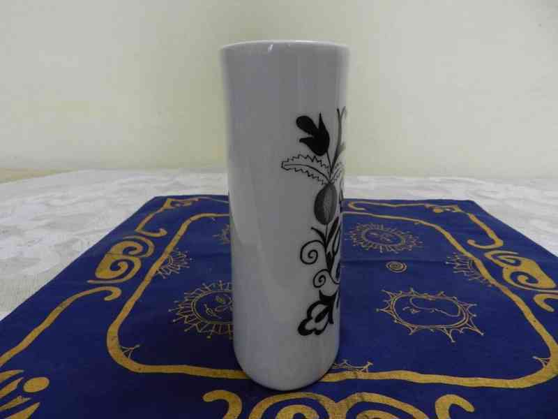 Krásná černo bílá oválná porcelánová Váza Březová 1926 - foto 2