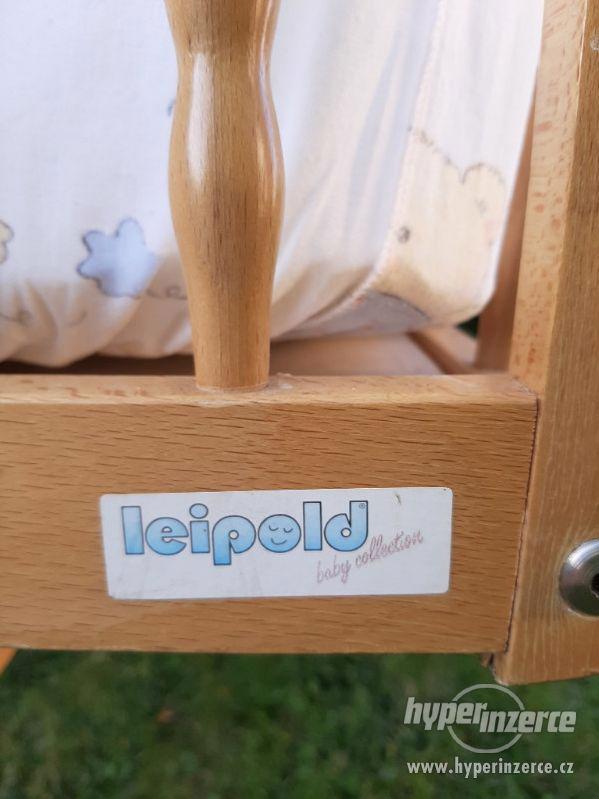 Dětská dřevěná kolébka Leipold pro miminka s výbavou - foto 4