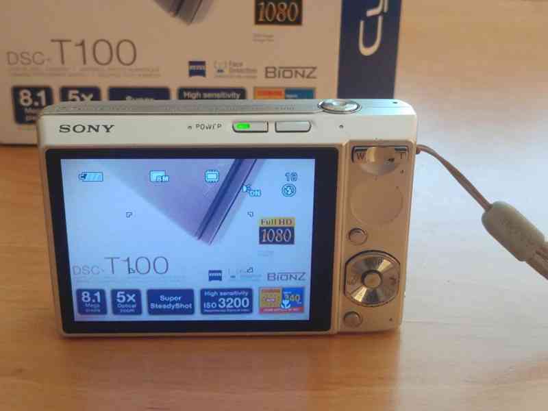Sony DSC-T100 - nejvyšší model své doby, kompletní balení - foto 4