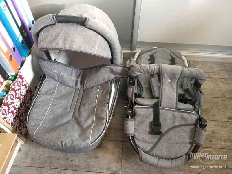 Dětský kočárek 3v1 Maked Lucky Len šedý - trojkombinace - foto 22