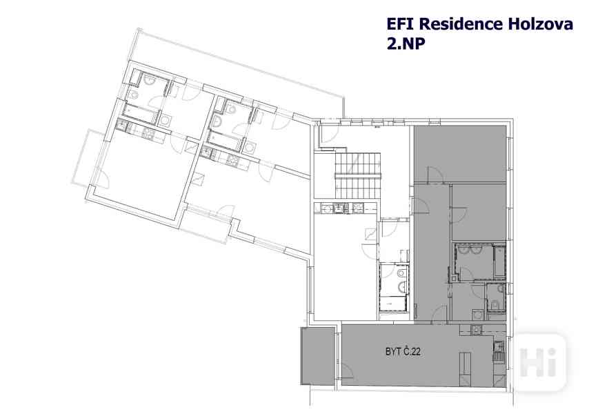 Pronájem novostavby kompletně vybaveného, zařízeného, třípokojového bytu o výměře 81,8 m2 - foto 28