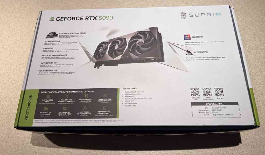 MSI GeForce RTX 5090 SUPRIM SOC 32GB GDDR7 - foto 2