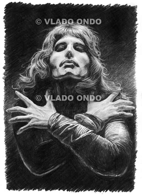 Freddie Mercury Queen - kreslený kalendář portréty - foto 3