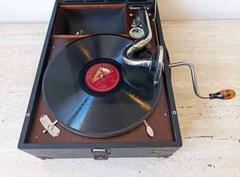 Gramofon na kliku His Master’s Voice Model HMV 101 - foto 3