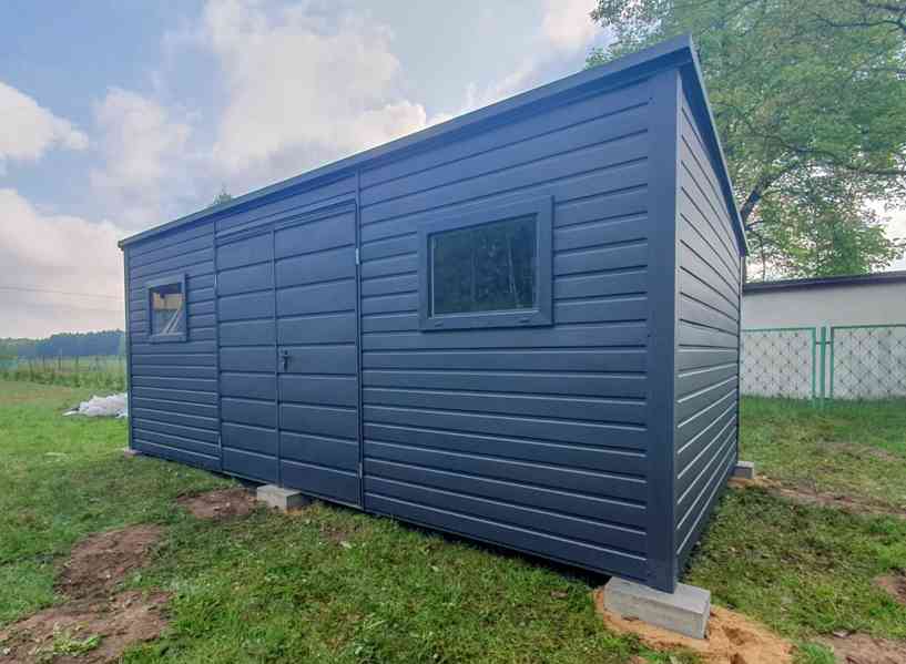 Zahradní domek 6x2,5m - dveře - 3x okno - Antracit - TS647 - foto 3