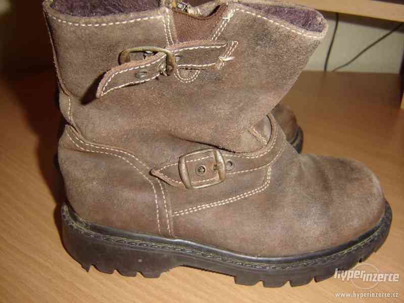 Dětské zimní kožené boty - foto 1