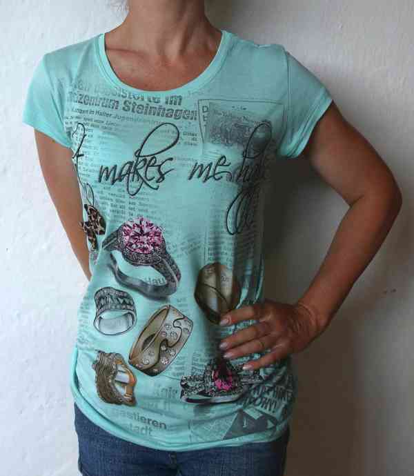 Mentolové tričko s 3D potiskem - foto 2