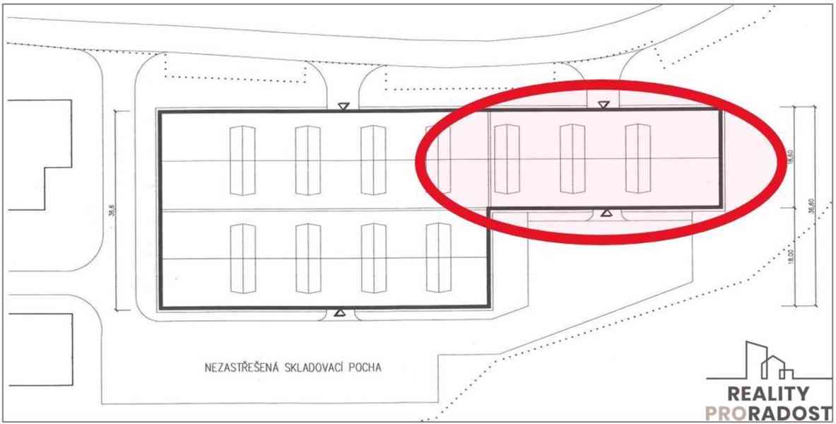 Pronájem skladovací haly v Josefově u Adamova 756m2 - foto 9