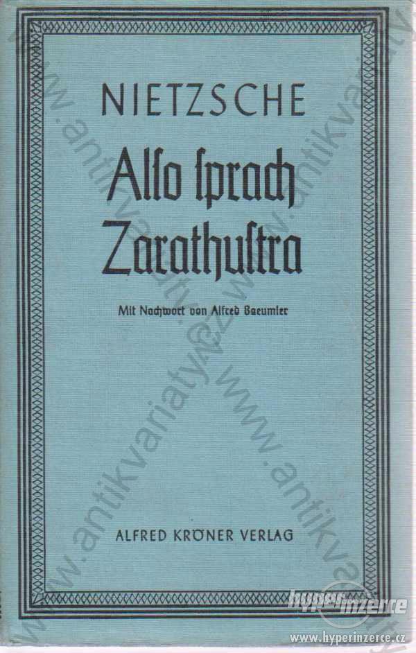 Also sprach Zarathustra Friedrich Nietzsche 1930 - foto 1