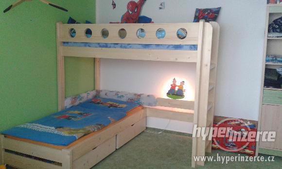 Dřevěná dětská Vyvýšená postel - foto 1