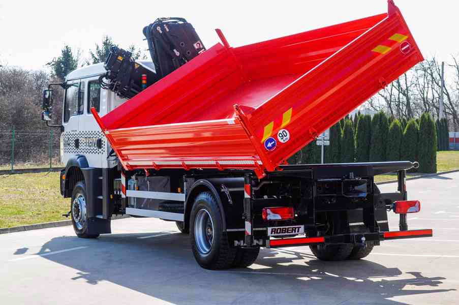 MAN TGM 18.240 4X4 TŘÍSTRANNÝ SKLÁPĚČ + HYDRAULICKÁ RUKA - foto 104