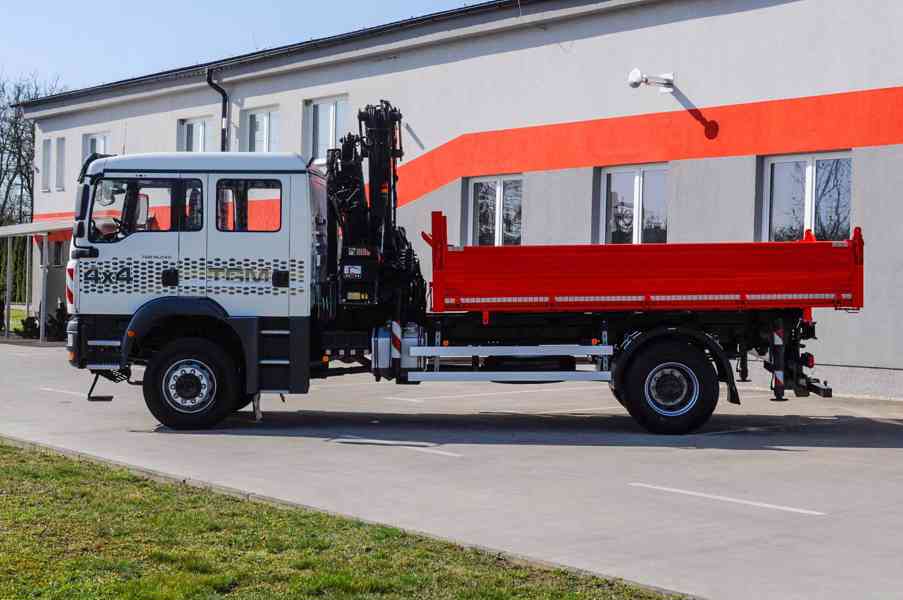 MAN TGM 18.240 4X4 TŘÍSTRANNÝ SKLÁPĚČ + HYDRAULICKÁ RUKA - foto 4