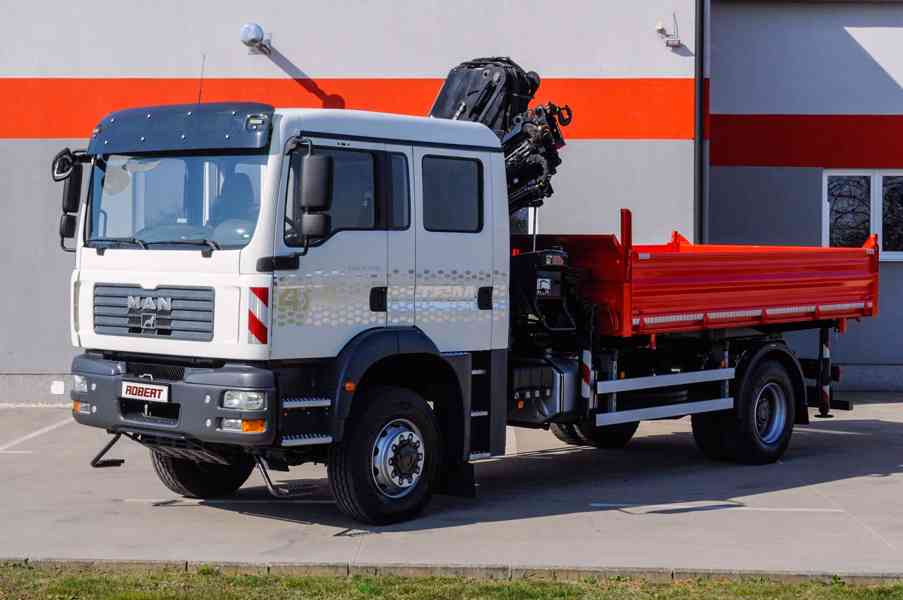 MAN TGM 18.240 4X4 TŘÍSTRANNÝ SKLÁPĚČ + HYDRAULICKÁ RUKA - foto 3