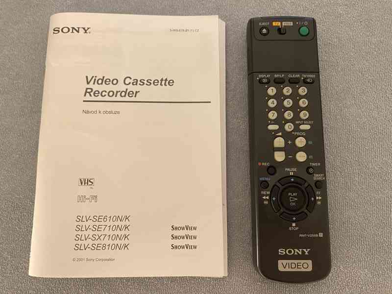 VHS video Sony, HIFI stero, 6 hlav, ovladač  - foto 2