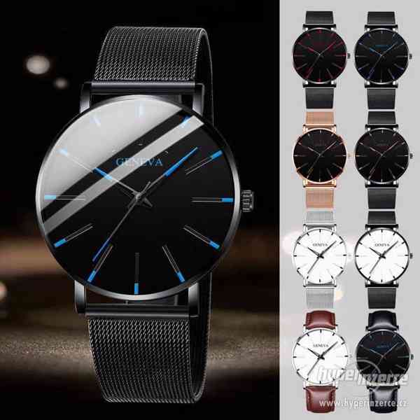 Luxusní módní ultratenké křemenné hodinky z nerezové oceli - foto 1