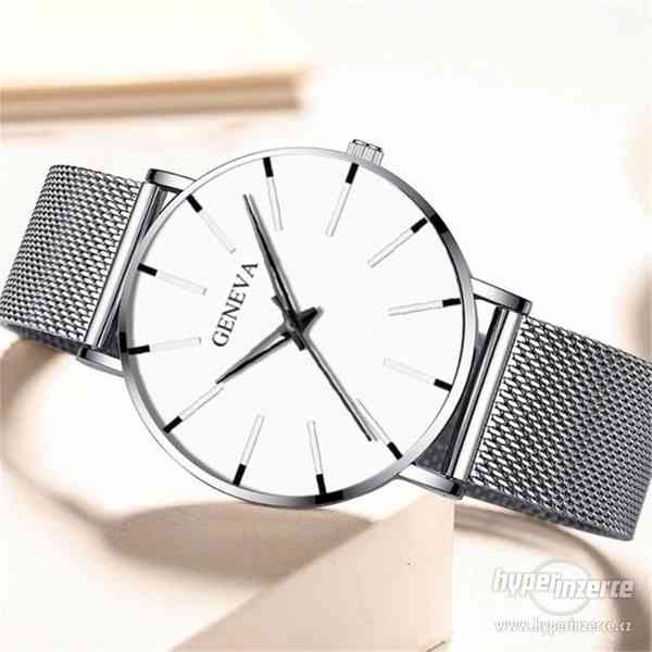 Luxusní módní ultratenké křemenné hodinky z nerezové oceli - foto 3