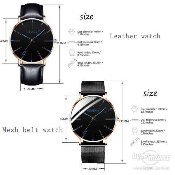 Luxusní módní ultratenké křemenné hodinky z nerezové oceli - foto 5