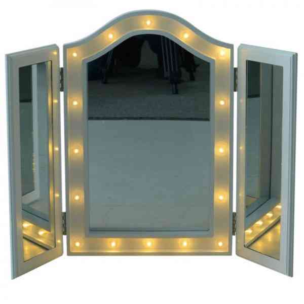 Stolní rozkládací zrcadlo s LED osvětlením
