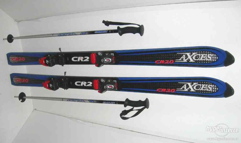 Dětské lyže Axcess CR20 130cm + hůlky. Dobrý stav. - foto 1