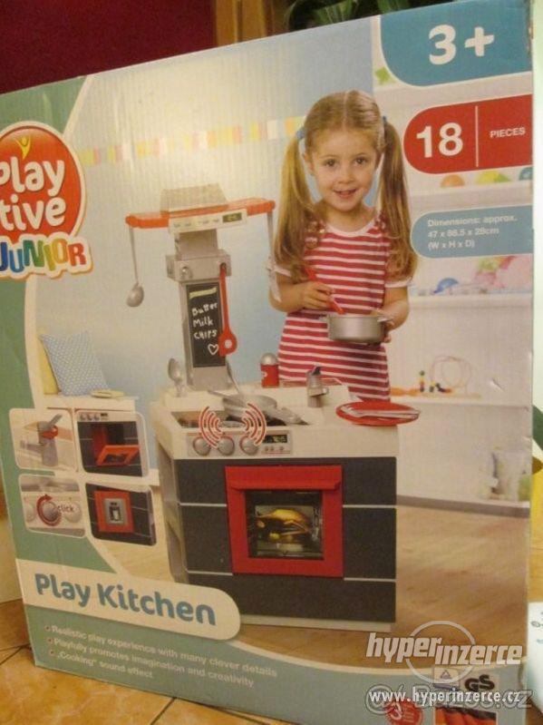 kuchyň pro děti elektronická velká NOVÁ + dárek NOVÝ stan - foto 4