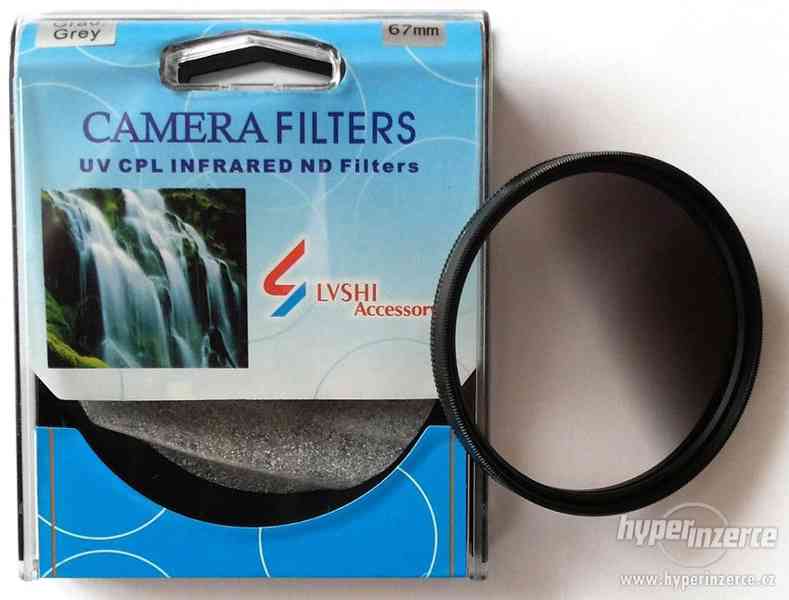 Nový Šedý Kvalitní přechodový Filtr Filter 52,55,58,62,67,72 - foto 4