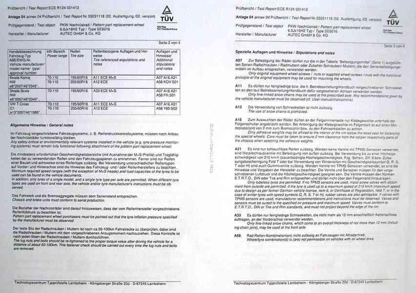 Prodám sadu AL kol na Škoda Scala, Rapid, Fabia 16" s pneu - foto 7