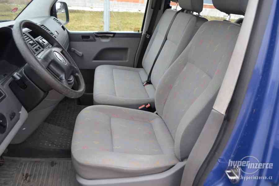 VW Transporter T5 LONG 2.5 TDi 96kw, 6 míst, 2007,2křídlé dv - foto 12