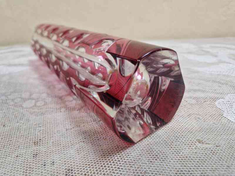 Zajímavá broušená Váza Karel Wunsch - foto 6