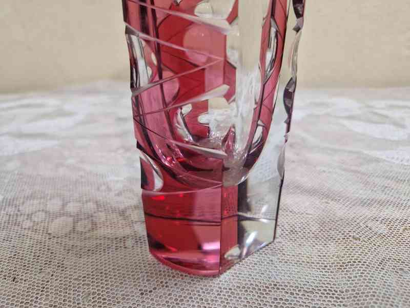 Zajímavá broušená Váza Karel Wunsch - foto 5