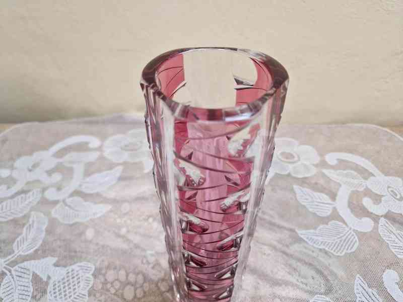 Zajímavá broušená Váza Karel Wunsch - foto 4