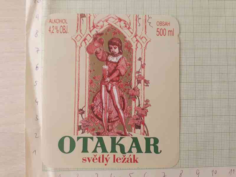  Otakar - světlý ležák Polička - pivní etiketa  - foto 1