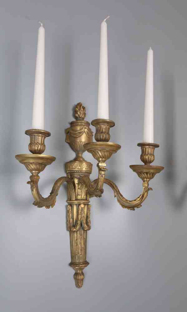 Párové neoklasicistní nástěnné svícny Mazarin - foto 3