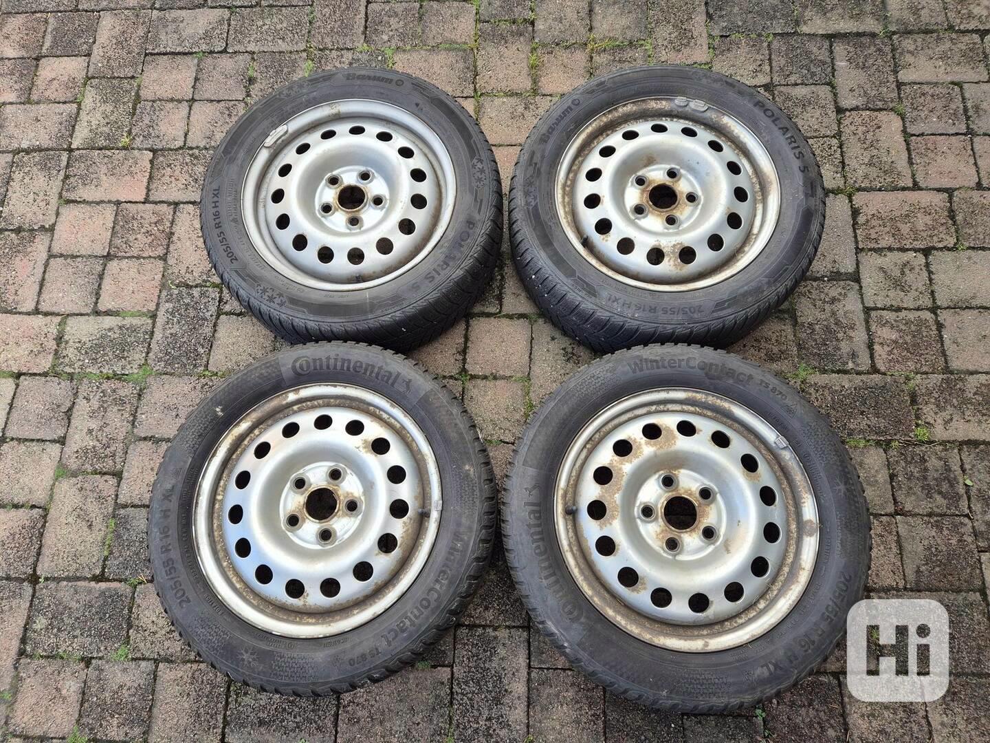 Zimní kola VW Sharan I - plechové disky - foto 1