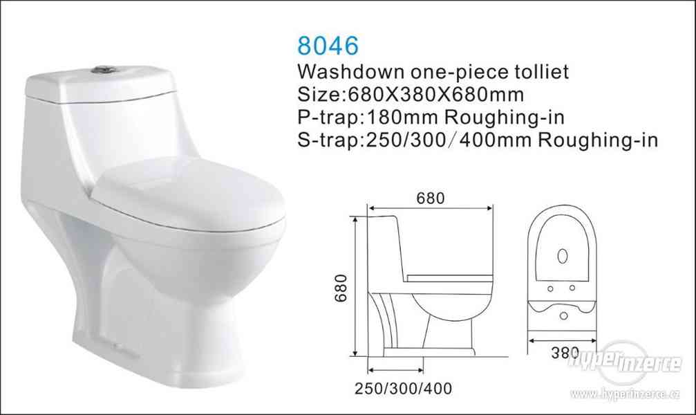 Krásná nová toaleta 8046 - robusní 40kg. Výprodej všeho. - foto 2