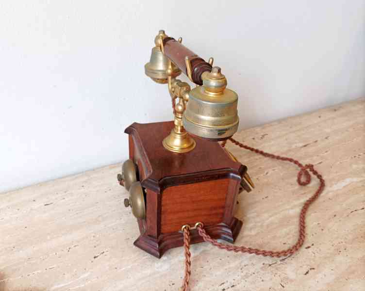 Vintage elegantní stolní telefon v krásném stavu  - foto 8