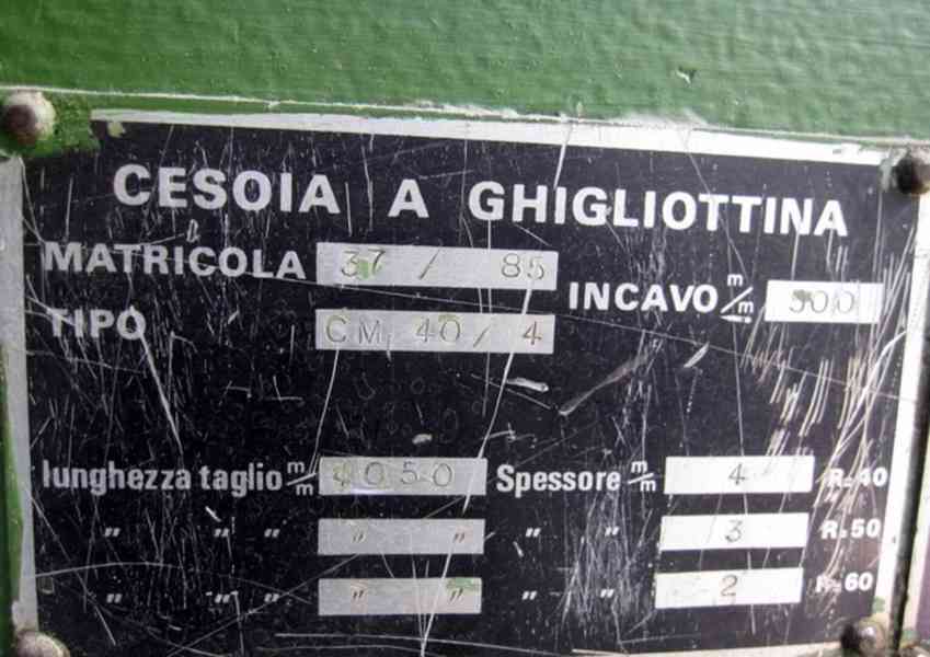 Nůžky tabulové CM 40/4 - 4000/4 (2877.) - foto 3