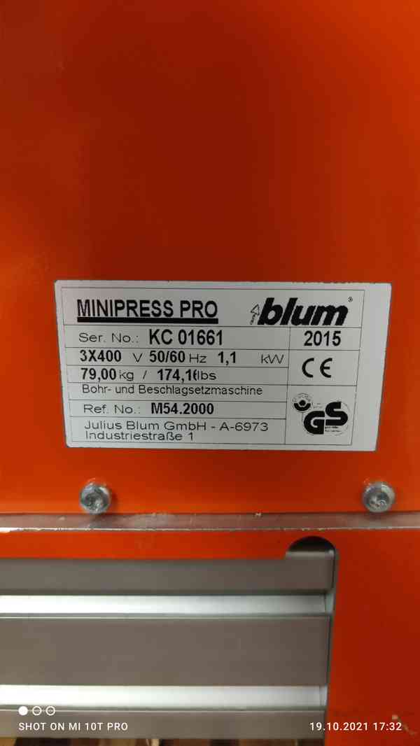 Blum MINIPRESS PRO M54.2000  - foto 6