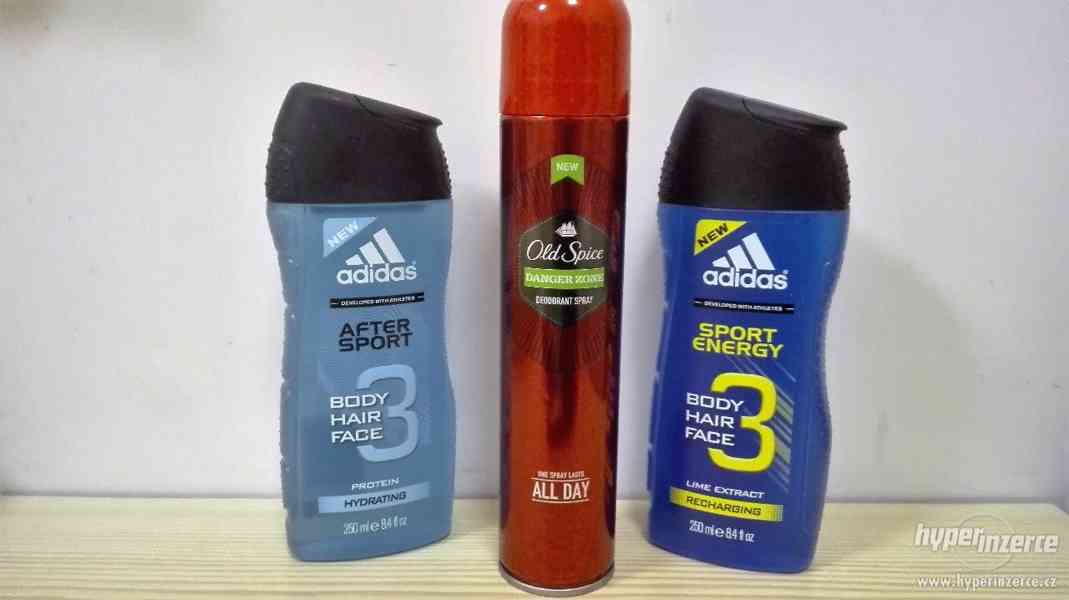 Adidas sprchový gely + Old spice sprej - foto 1