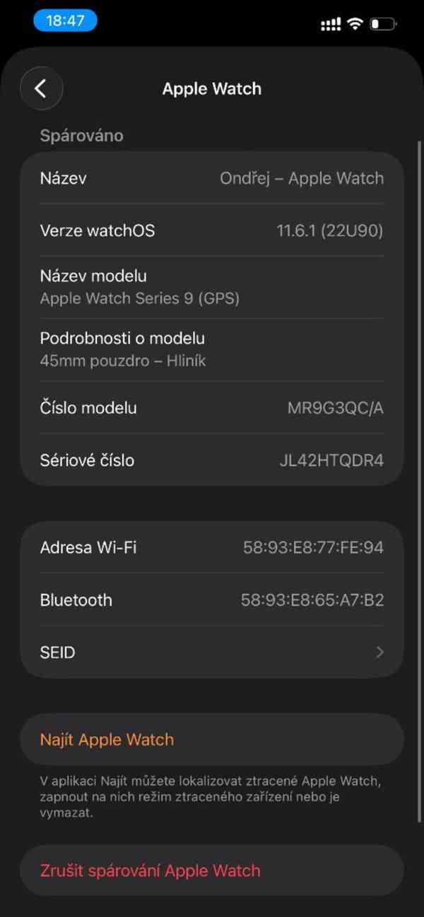 Apple Watch Series 9 GPS 45 mm růžové – plně funkční – or... - foto 2