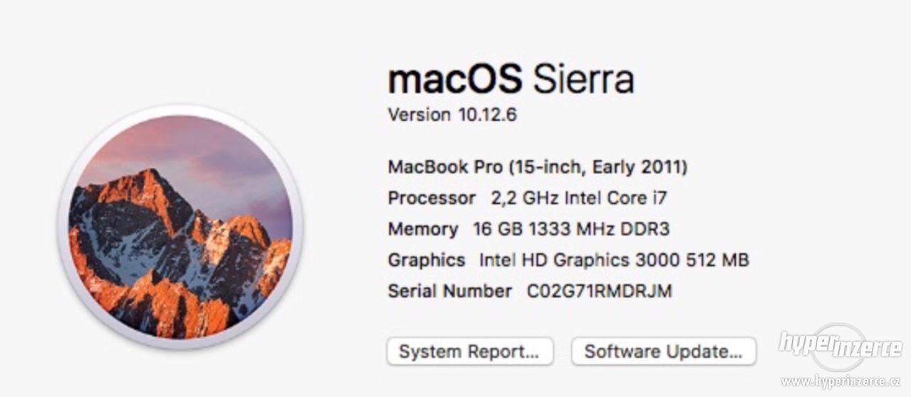 MacBook Pro 15'' - CTO Early2011 - 2,2GHz i7, 512SSD, 16 GB - foto 1