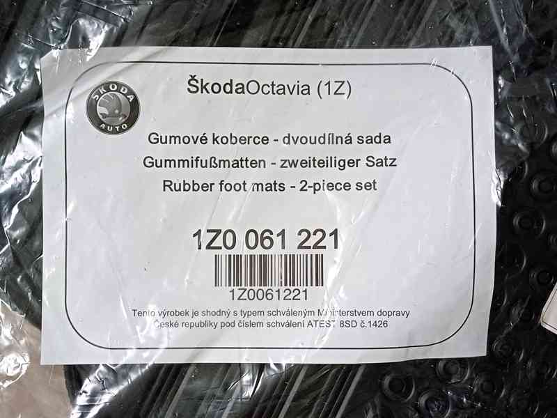 Gumové koberce Octavia II-přední, originál - foto 3