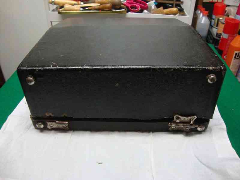 Starožitný retro kufříkový psací stroj Monta funkční pěkný - foto 17