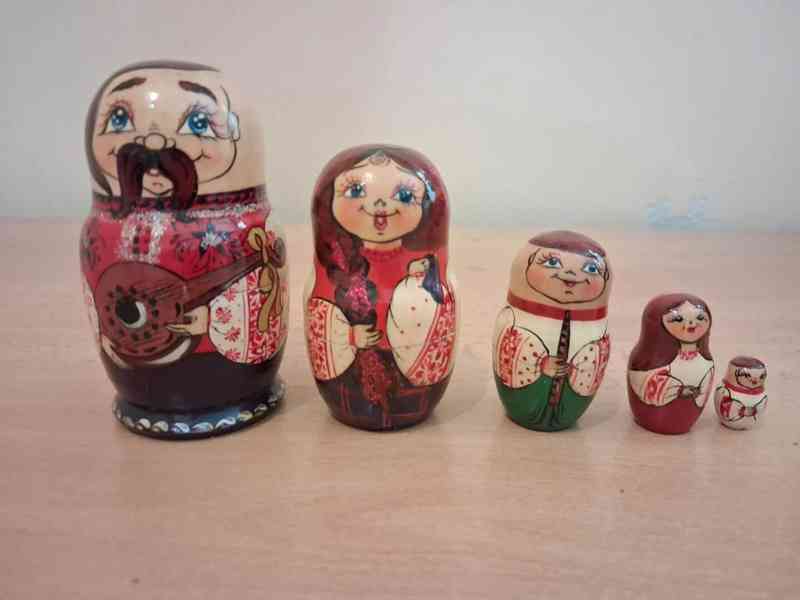 Ručně malované matrjošky – sada 5 ks - foto 2