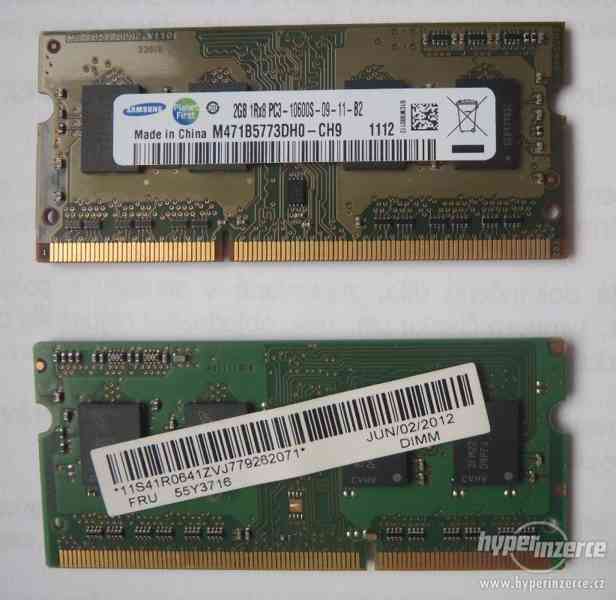 2x DDR3 RAM 2GB 1Rx8 PC3-10600S (celkem 4 GB) - foto 1