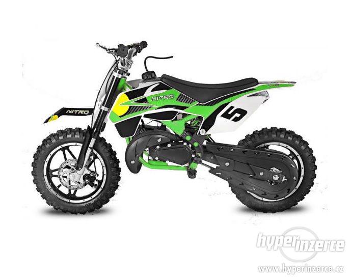 Minicross Rebel Bull 49ccm zelená, motorka pro děti, nová - foto 1