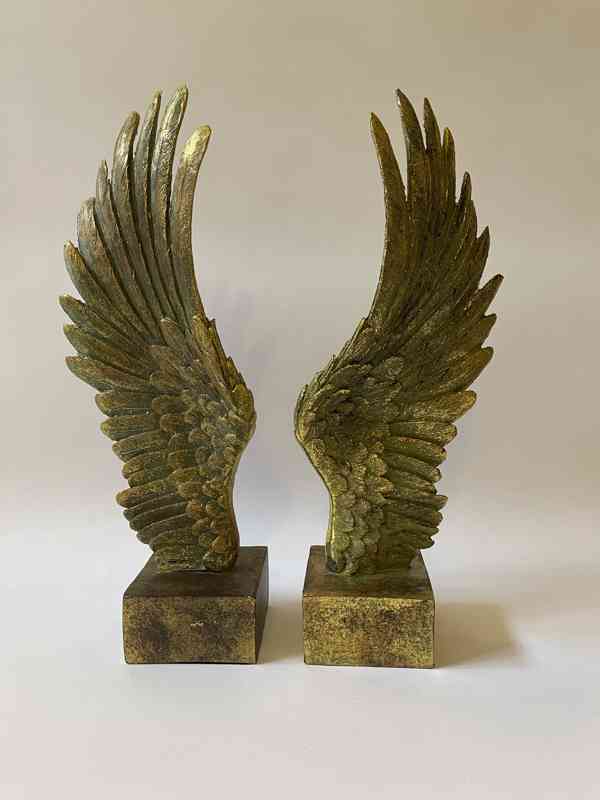 Zlatá párová andělská křídla - foto 3