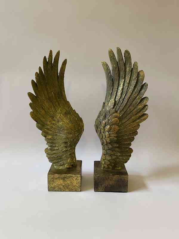 Zlatá párová andělská křídla