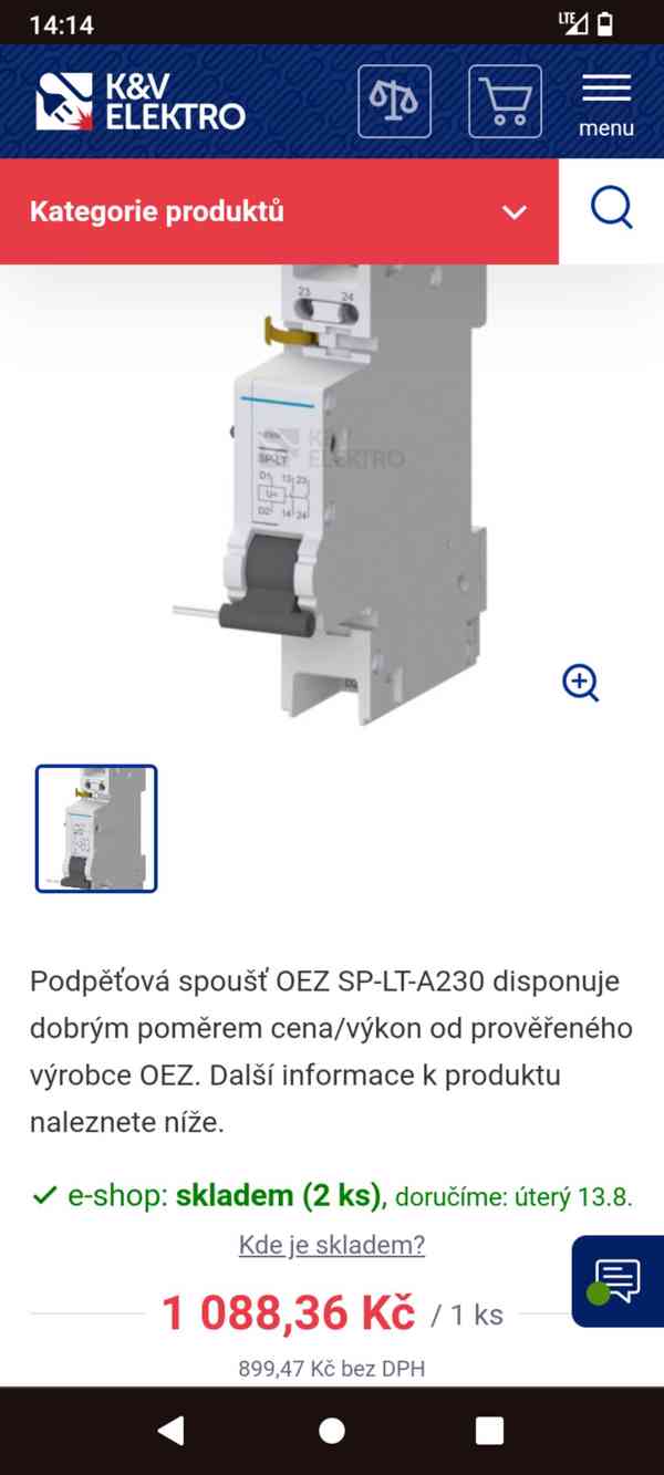 Třífázový jistič 3P OEZ LST C80 10kA, plus potpěťová ochrana - foto 3